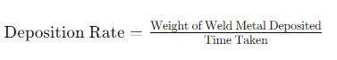 Weld Deposition Rate Basic Formula
