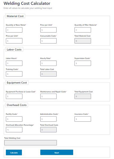 Welding Cost Calculator: Usage & Formula 1 Welding Cost Calculator