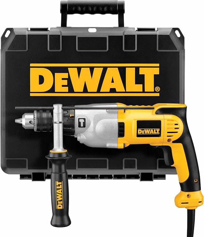 DEWALT Hammer Drill Kit, 1/2-Inch, 10-Amp, Pistol Grip