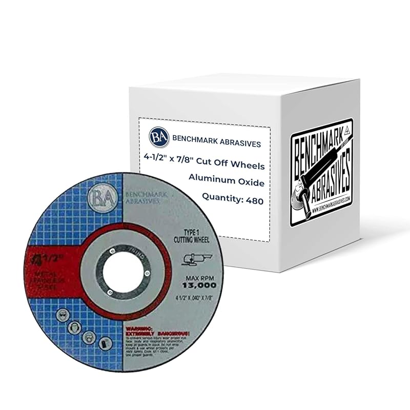 Thick 4 1/2 Inch Aluminum Oxide Cut Off Wheels, 7/8" Arbor for Metal &