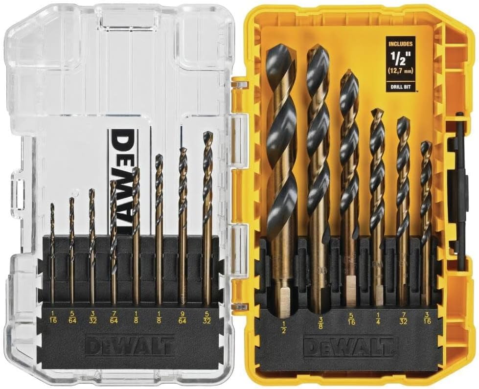 DEWALT 14-Piece Drill Bit Set with 135-Degree Split Point for Metal an