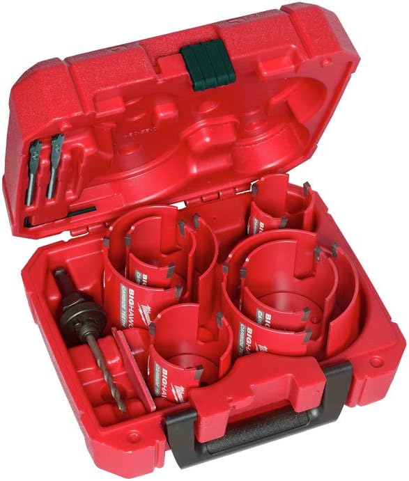 Milwaukee BIG HAWG 10-Piece Hole Saw Kit with Carbide Teeth for Plumbe