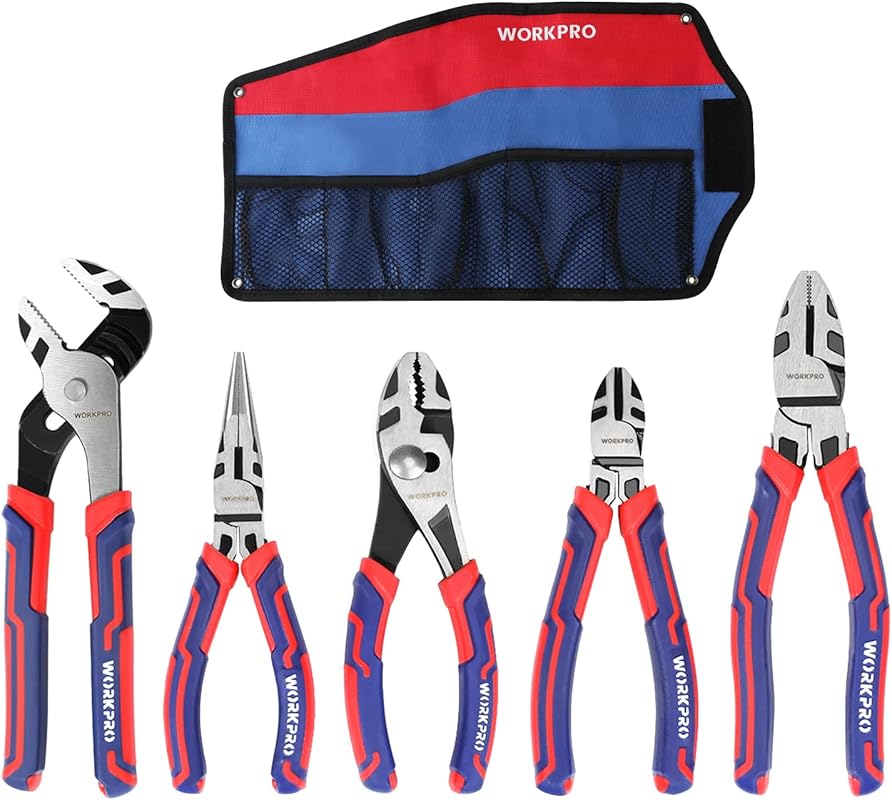 5 Best Pliers Sets: Pro-Grade Picks for Ultimate Quality 3 WORKPRO Cr-V Pliers Set: Best Slip Joint, Long Nose, Diagonal Cutting,