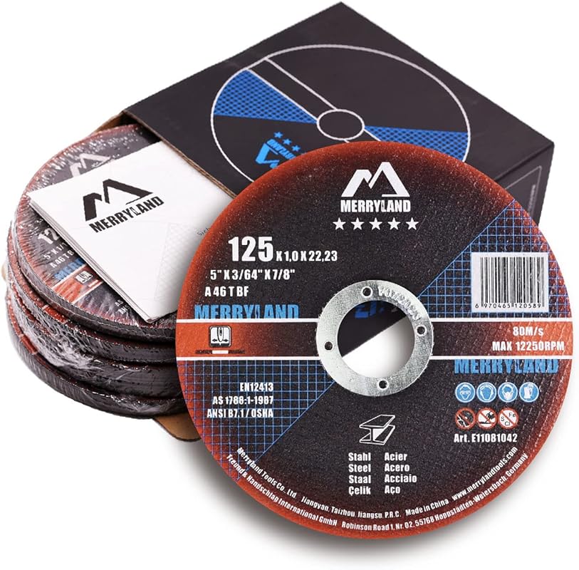 5 inch Ultra-Thin Metal Cut Off Wheels for Angle Grinders, Iron & Stee