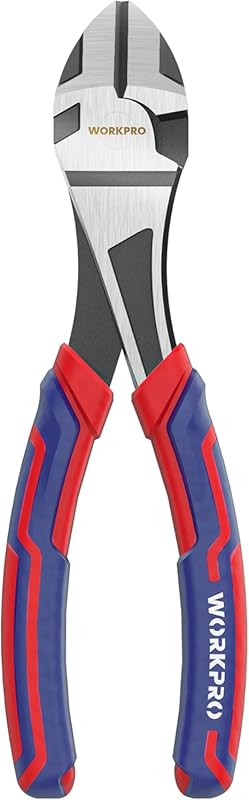 WORKPRO 7-Inch CRV Steel Diagonal Pliers with Bi-Material Comfort Grip