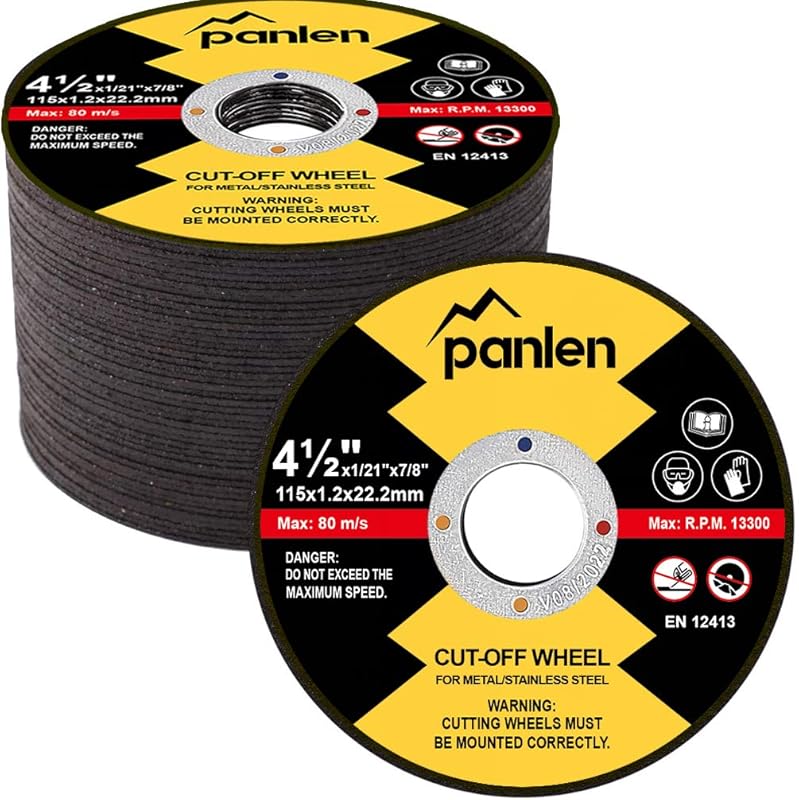 50 Pack 4 1/2 inch Cut Off Discs for Metal & Stainless Steel Angle Gri