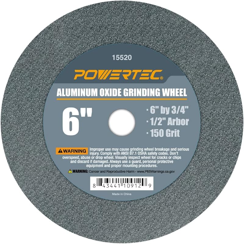 5 Pro-Grade 6-Inch Grinder Wheels: Quality Picks by Experts 4 POWERTEC 6-inch Bench Grinder Wheel 150 Grit Aluminum Oxide for Sharpe
