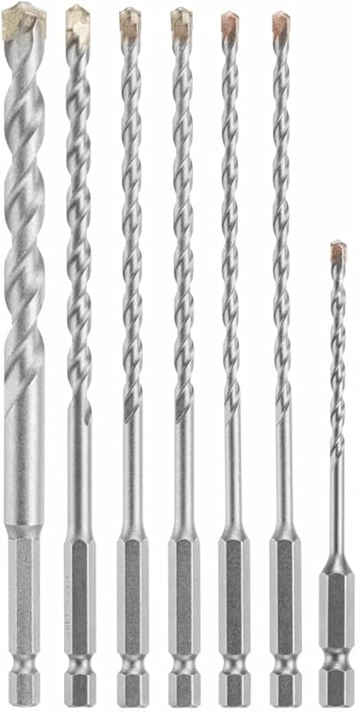 5 Best Cement Drill Bit: Expert Picks for Quality & Durability 6 Bosch LBHXS7U 7 pc. Hex Shank Hammer Drill Masonry Bit Set