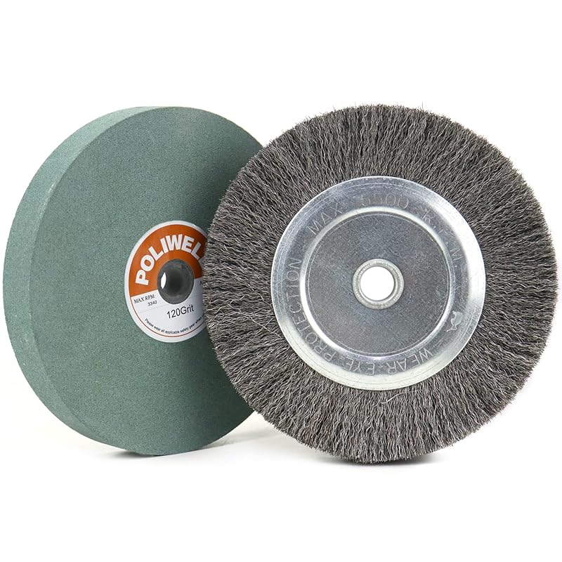 5 Pro-Grade 6-Inch Grinder Wheels: Quality Picks by Experts 6 6 Inch Silicon Carbide Bench Grinder Wheel and Wire Brush for Sharpeni