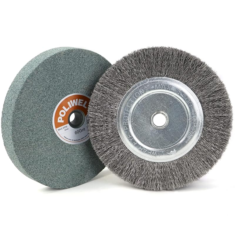 5 Bench Grinder Wheel Replacement: Our Top Expert Picks 5 6-Inch Bench Grinder Grinding Wheel Replacement with Wire Brush, 1/2-i
