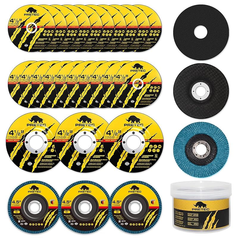 5 Premium Cut Off Wheel Set: Expert Choices for Flawless Cuts 4 26-Piece 4.5-inch Angle Grinder Cut Off Wheel Set with 60-Grit Flap an