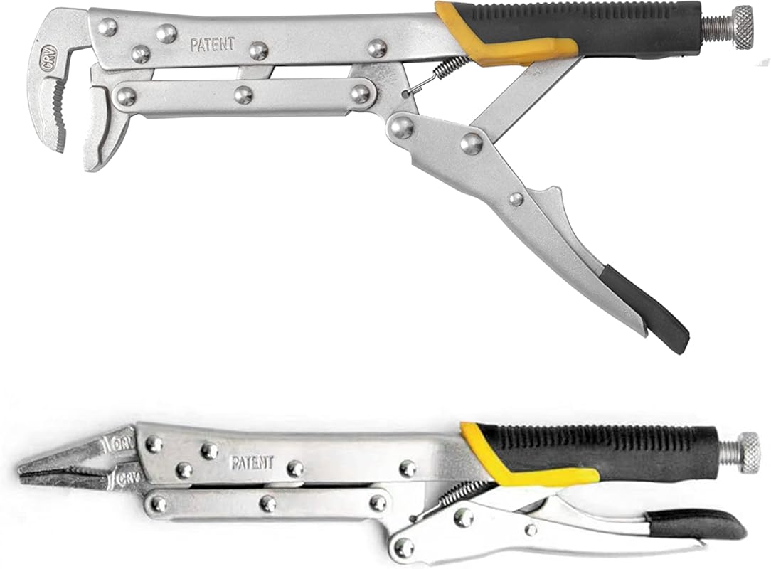 Best Locking Vise Grip Pliers Set with 12-inch Straight and 80-Degree 