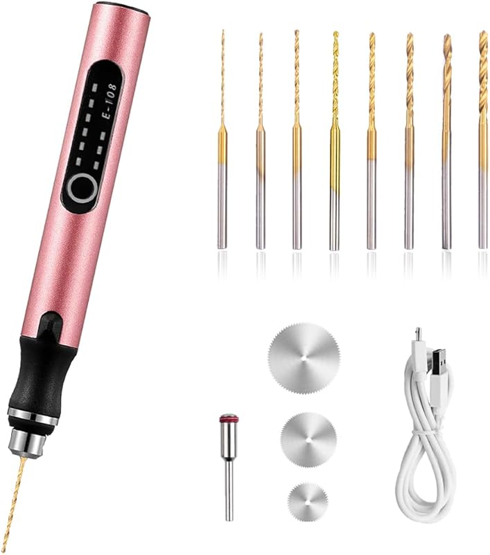 Top 5 Drills for Jewelry Making: Achieve Flawless Craft 3 Rechargeable 3-Speed Cordless Mini Drill Pen with Pin Vise and 8 Bits