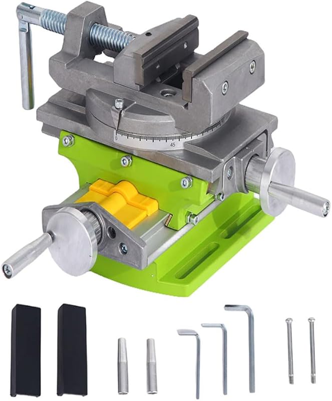 3-inch Horizontal Rotary Cross Slide Vise for Drill Press Metal Millin