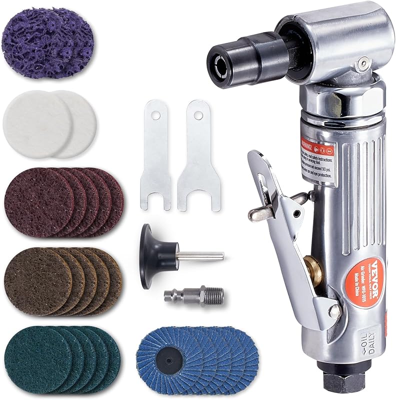 5 Best Die Grinder Under $50: Expert Picks for Max Value 3 VEVOR 1/4-inch Right Angle Air Die Grinder, 20000RPM, with Discs for G
