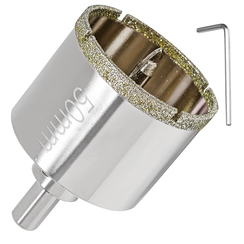 2-inch Diamond Hole Saw with Pilot Drill Bit for Fiberglass, Tile, Sto