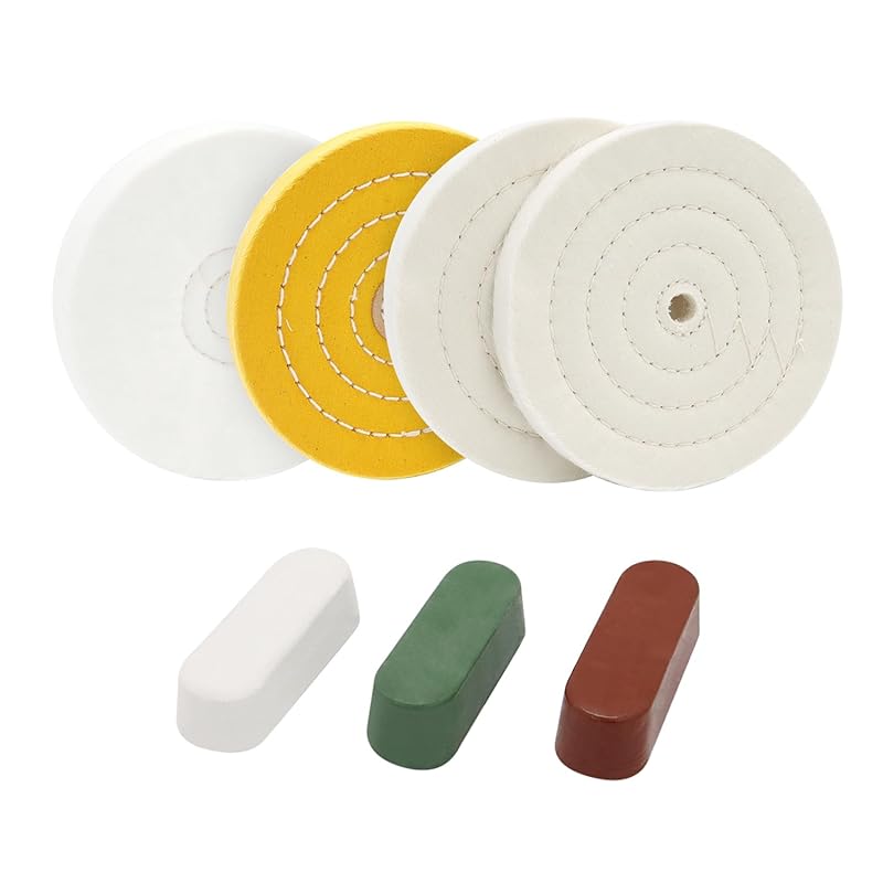 6-inch Bench Grinder Buffing & Polishing Wheels with 1/2