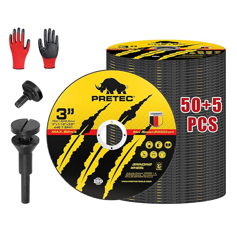 3 Inch Cut Off Wheels with Mandrel for Die Grinder, Metal & Stainless 