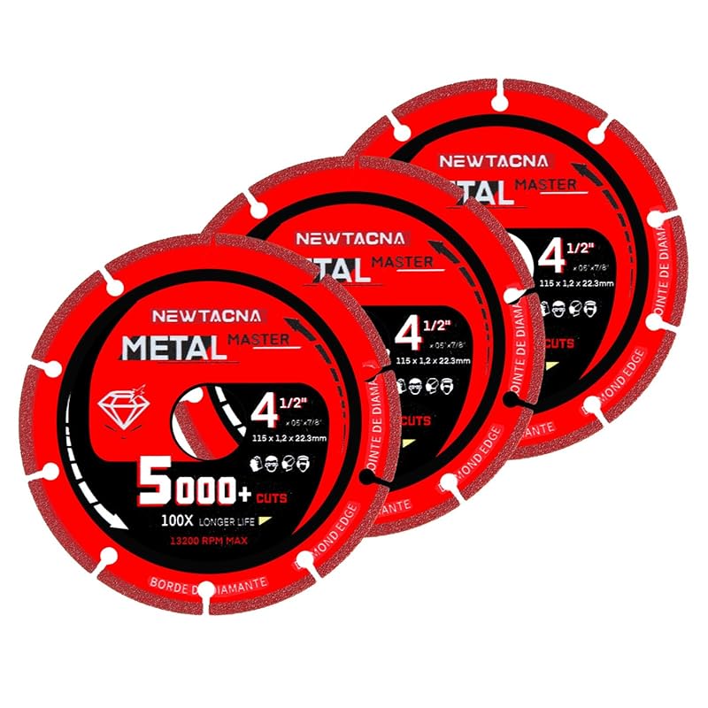 4.5 Inch Diamond Cut Off Wheel, Angle Grinder Cutting Disc for Metal