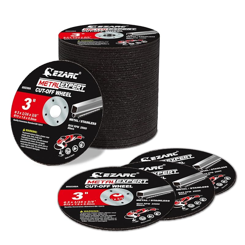 5 Premium Cut Off Wheel Set: Expert Choices for Flawless Cuts 3 EZARC 3-inch Cut Off Wheel Set for Angle Grinders, for Cutting Metal a