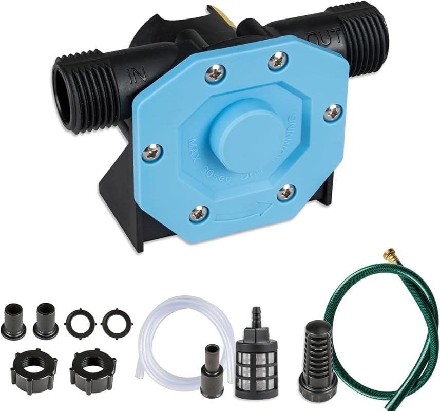 Small Self-Priming Hand Drill Pump for Gasoline and Water Transfer, wi