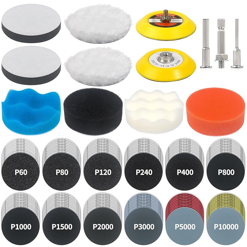 3-inch Wet Dry Hook and Loop Sanding Discs Polishing Kit for Die Grind
