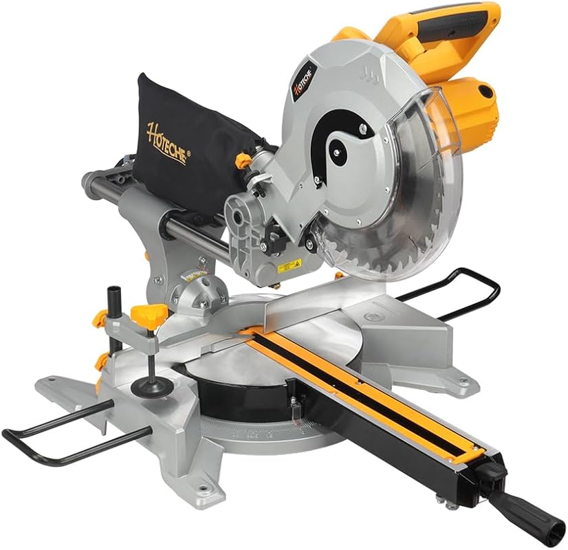 10-Inch 15-Amp Corded Sliding Compound Miter Chop Saw with Laser for W