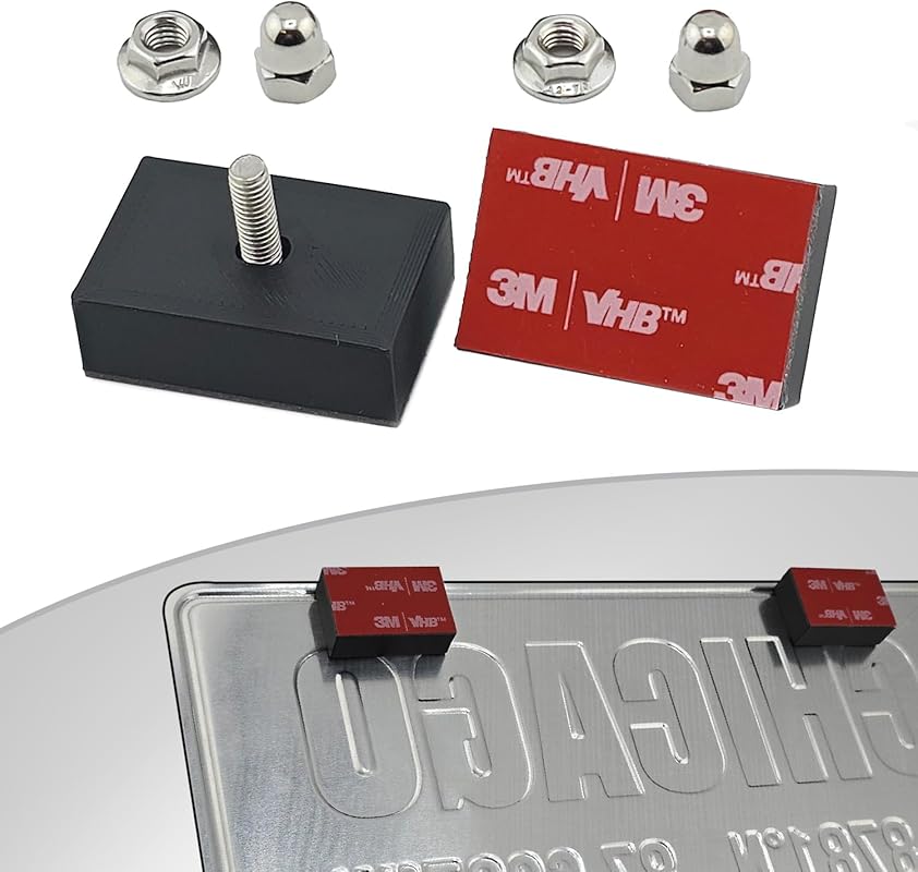 No Drill License Plate Bracket Mount - Adhesive Based - Universal - Re