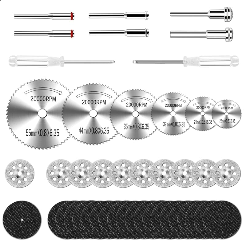 Diamond, Resin & HSS Cut Off Wheels for Rotary Tools: Wood, Metal, Pla