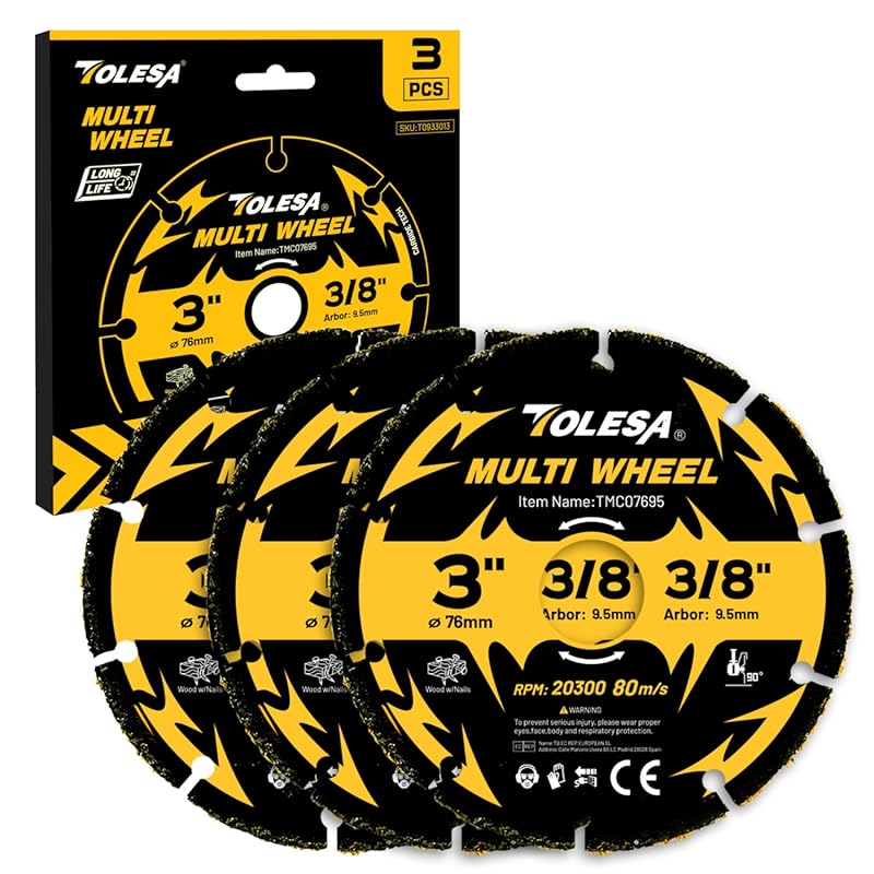 5 Premium Carbide Cutoff Discs: Top Choices for Quality Cuts 5 3 Inch Carbide Cut Off Disc for Angle Grinders: Wood, Nails, Laminate,