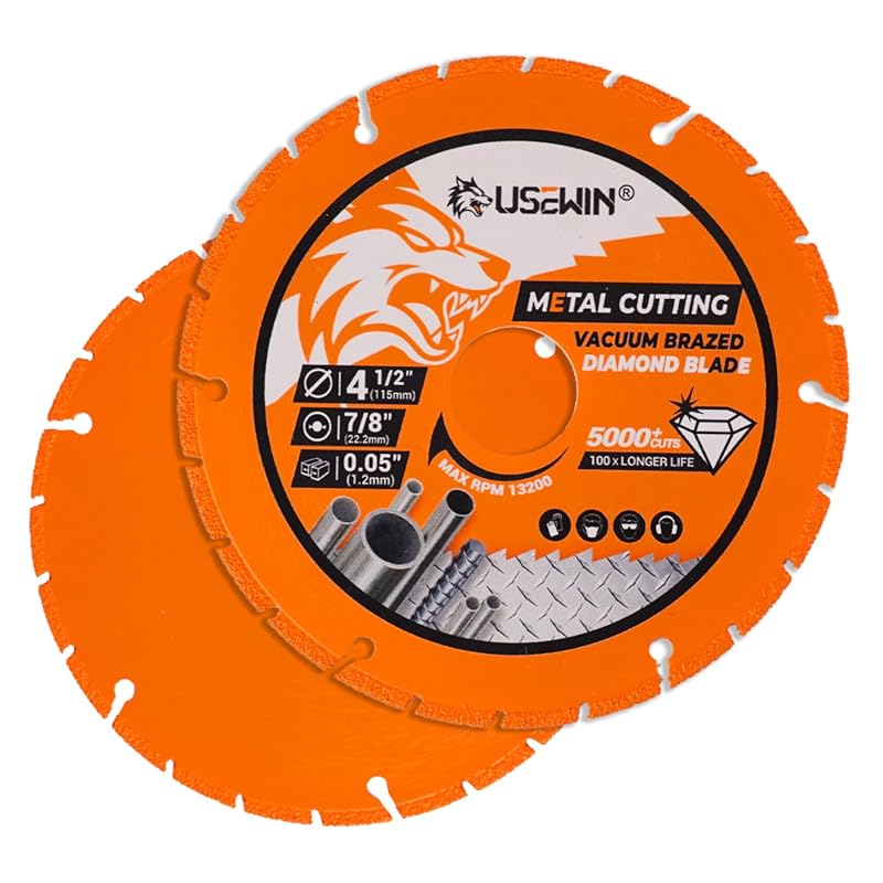 4.5-inch Diamond Cut Off Disc for Angle Grinders, 7/8-inch Arbor, Meta