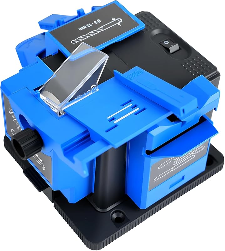 Electric 3-in-1 Drill Bit Sharpener with Adjustable Angles for Knives,