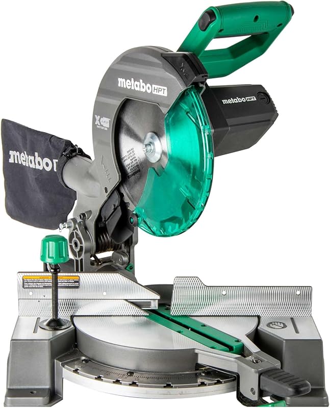 Metabo HPT 10-Inch Single Bevel Compound Chop Saw with 15-Amp Motor an