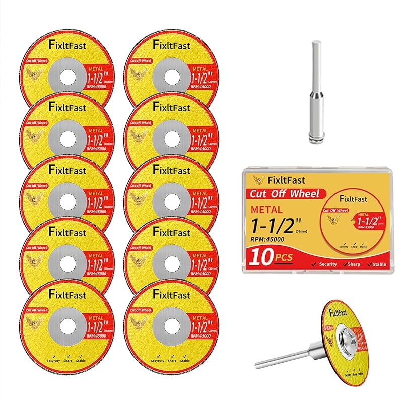 Fiberglass Reinforced 1.5-inch x 1/8-inch Metal Cut Off Wheels for Rot