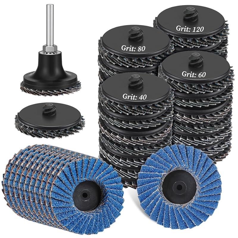 5 Expert-Approved Die Grinder for Polishing – Achieve Perfect Results 5 Die Grinder Flap Discs, 2 Inch Roll Lock for Polishing, with 1/4 Inch