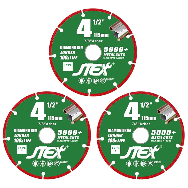 4.5-inch Diamond Cut Off Wheel for Angle Grinders, 7/8-inch Arbor, cut