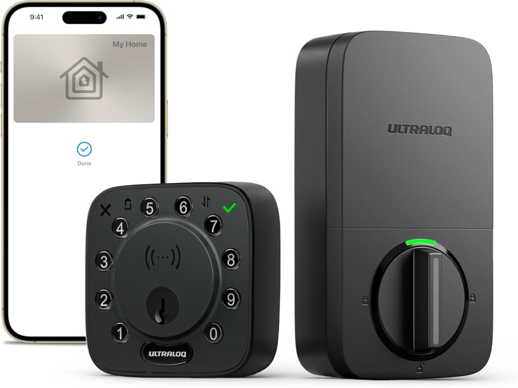 ULTRALOQ Bolt NFC Wi-Fi Deadbolt featuring Apple Home Key, Android NFC