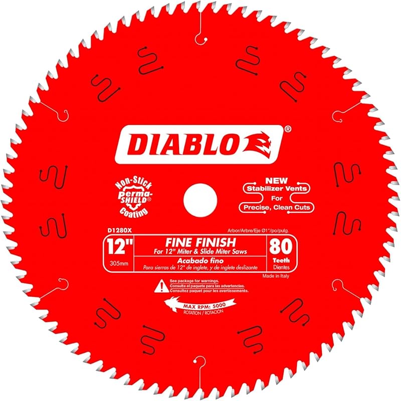 5 Best 12 Blade for Miter Saw: Pro-Grade Picks for Quality 5 Diablo 12-inch Miter Saw Blade, 80 Teeth for Fine Finish Wood Cutting