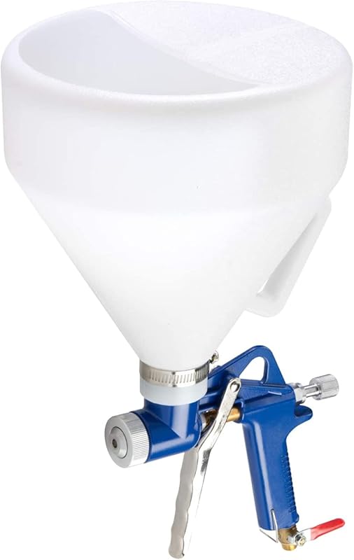 HILTEX Air Texture Gun with 1.32 Gallon Hopper, 3 Nozzles for Drywall,