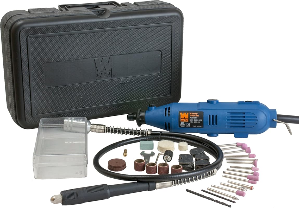 WEN 2305 Rotary Tool Kit with Flex Shaft for Jewelry Making and Craft 