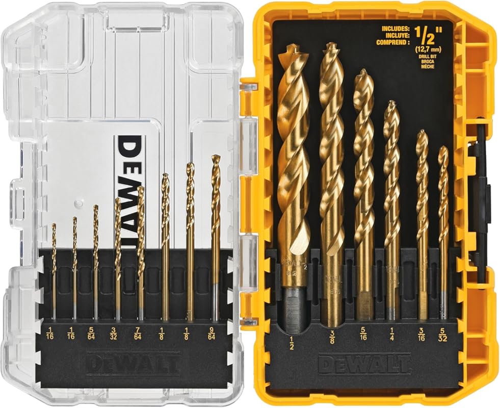 DEWALT Drill Bit Set, Titanium Nitride Coated, 14-Piece