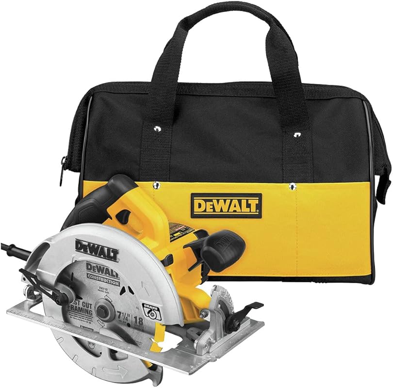 Top 5 Best Circular Saws for Woodworking: Expert Picks 4 DEWALT Corded 7-1/4 Inch Circular Saw with 57-Degree Bevel for Precise