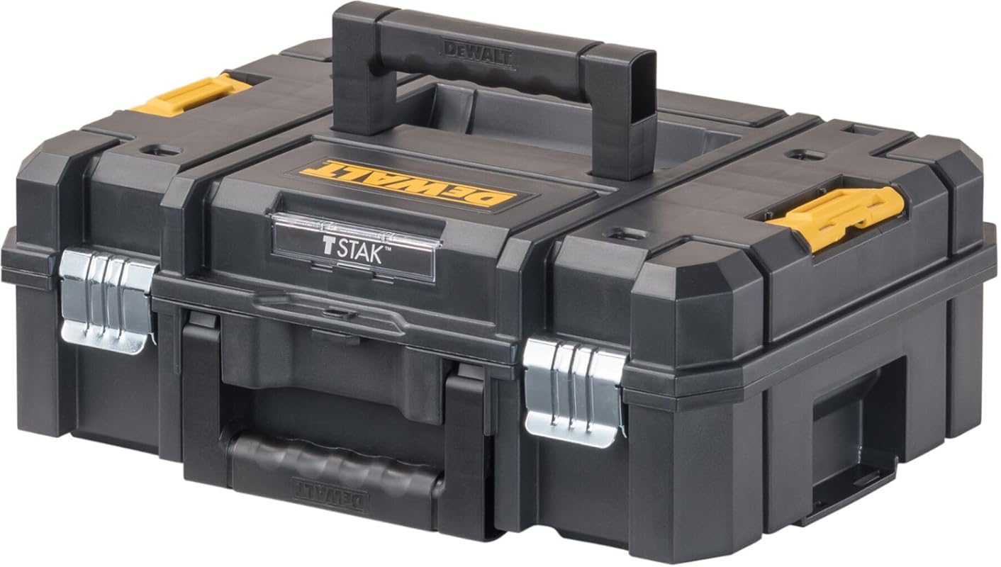 DEWALT TSTAK II 13-inch Tool Box: Flat Top Design with Flexible Stacki