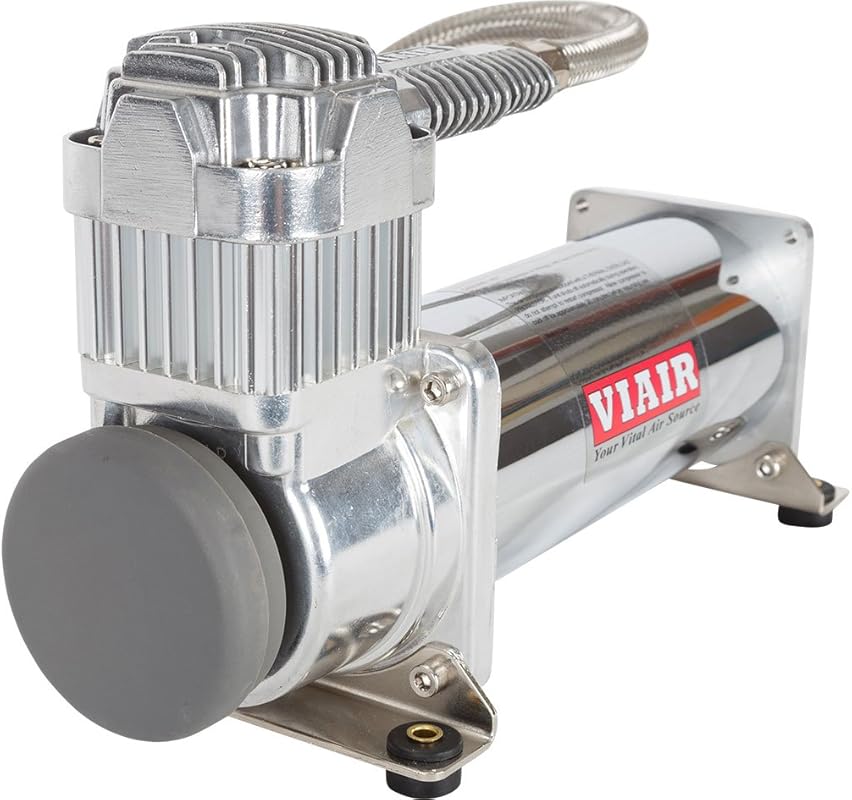 VIAIR 444C Chrome Single Air Compressor for 12V Air Ride Suspension Sy
