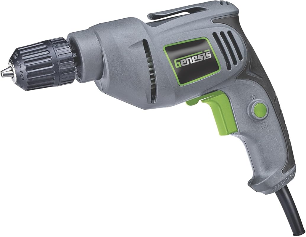 Genesis 4.2 Amp Corded Electric Drill with Variable Speed and Reversib
