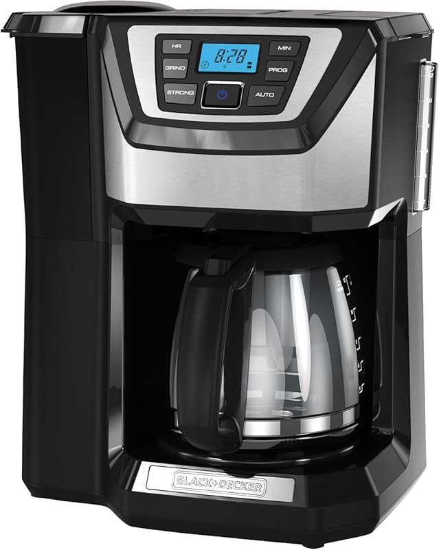 BLACK+DECKER 12-Cup Mill and Brew Coffeemaker with Built-in Grinder fo