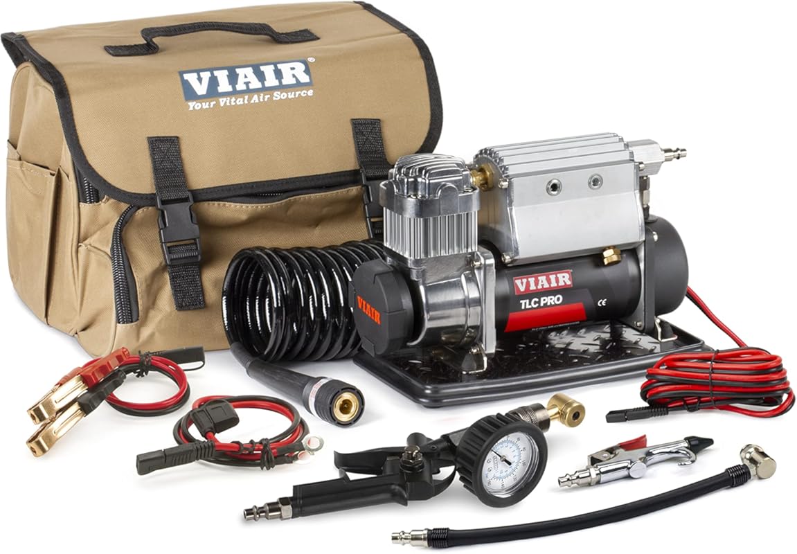 VIAIR TLC PRO Portable Air Compressor: Heavy-Duty Tire Inflator with A
