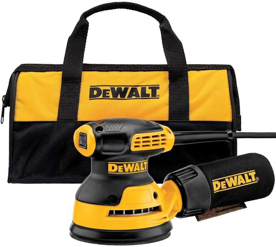 Top 5 Orbital Sanders with Vacuum: Expert-Tested & Approved 3 DEWALT 5-inch Corded Orbital Sander, 3 Amp with Efficient Dust Collect