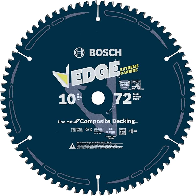 Bosch DCB1072CD 10 In. 72 Tooth Edge Circular Saw Blade for Composite 