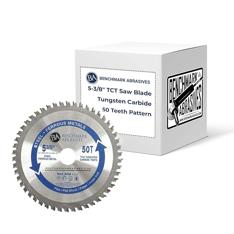 Benchmark Abrasives 5-3/8 Inch 50 Teeth Tungsten Carbide Tipped Metal 